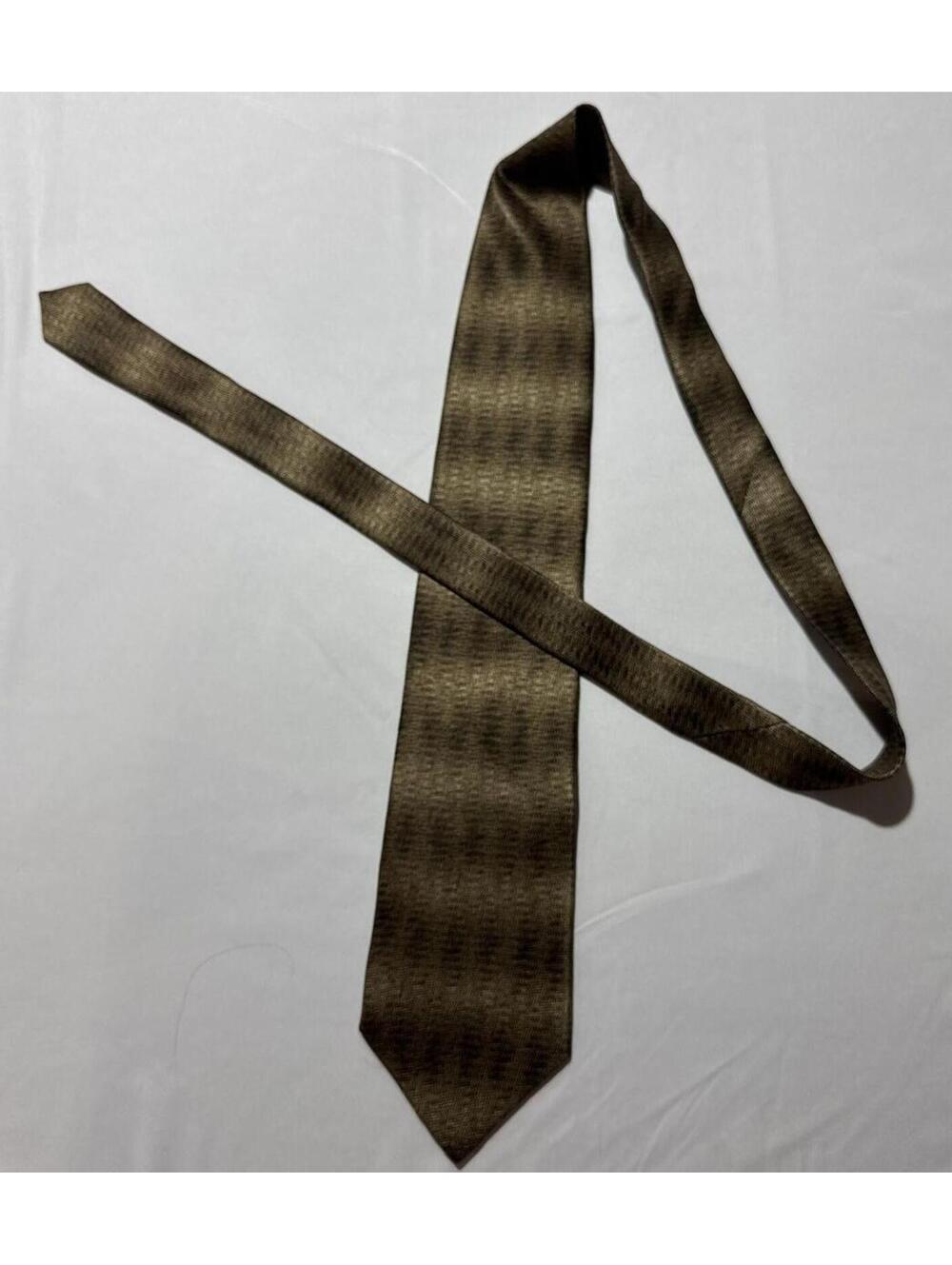 Vintage 100% Silk Brown Patterned Tie by Structure